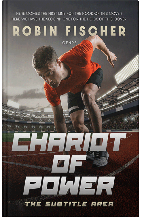 Front view of Premade Action & Adventure Book Cover - Cocoa Brown