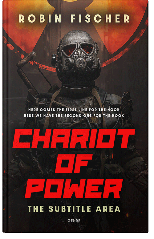 Front view of Premade Apocalyptica Book Cover - Alizarin Crimson