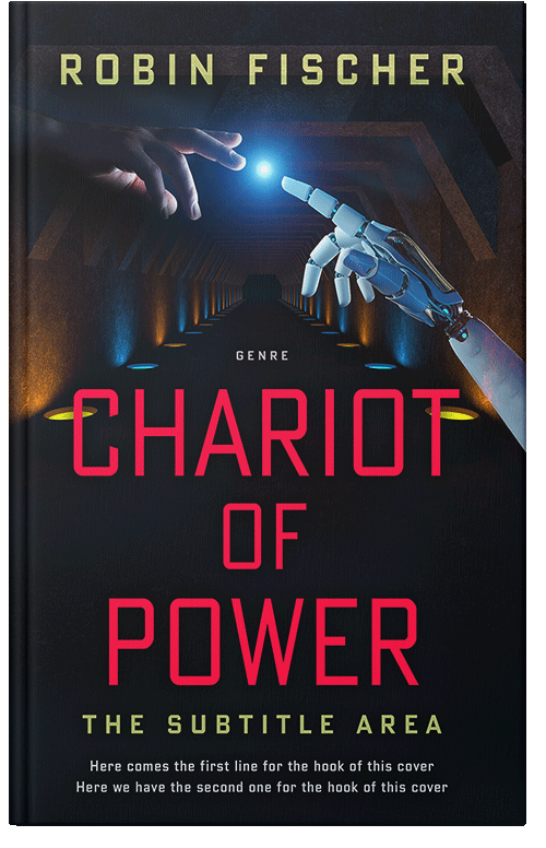 Front view of Premade Science Fiction Book Cover - Black