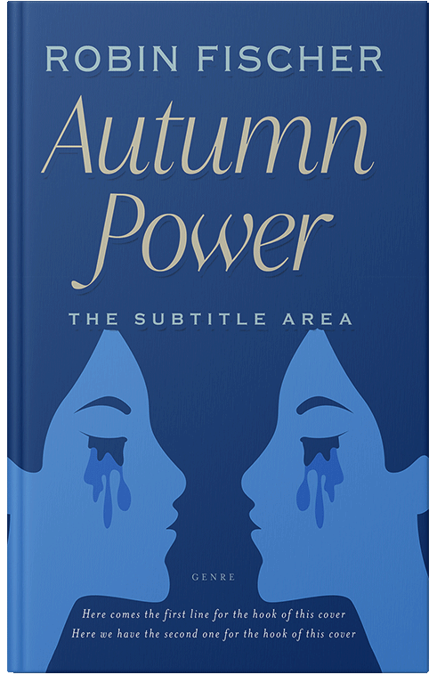 Front view of Premade Literary Fiction Book Cover - Chathams Blue