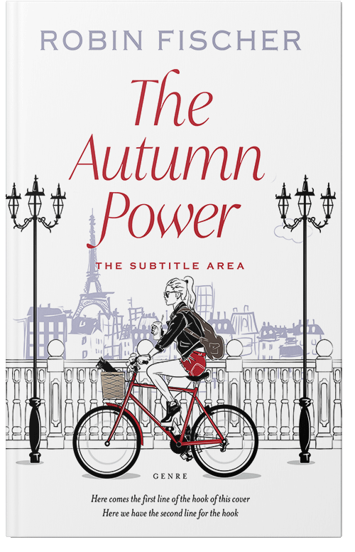 Front view of Premade Abstract Book Cover - Mischka