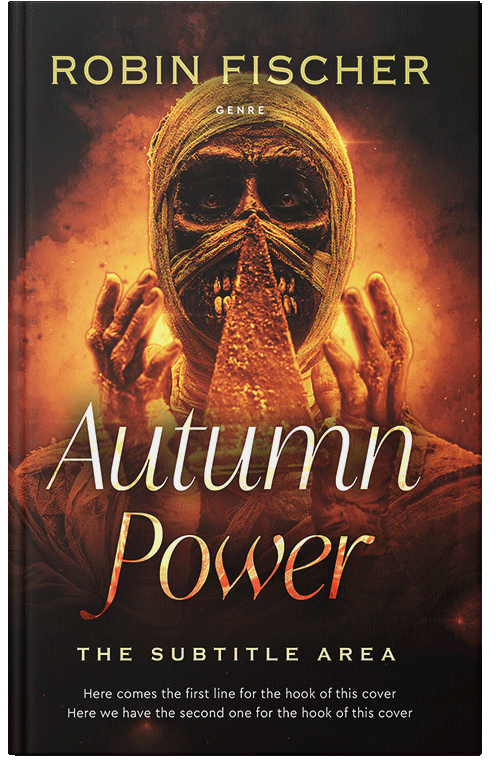 Front view of Premade Fantasy Book Cover - Red Damask