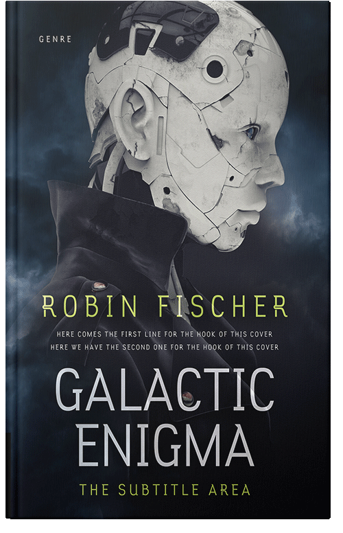 Front view of Premade Science Fiction Book Cover - Gray Nickel