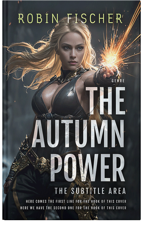 Front view of Premade Science Fiction Book Cover - Soft Amber