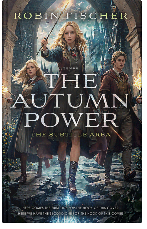 Front view of Premade Fantasy Book Cover - Shark