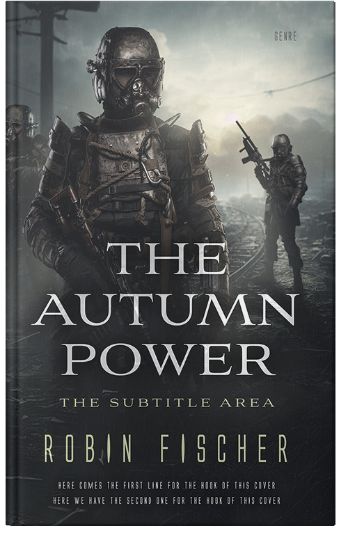 Front view of Premade Apocalyptica Book Cover - Shark