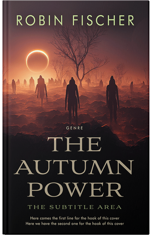 Front view of Premade Horror Book Cover - Antique Brass