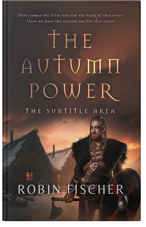 Front view of Premade Historical Book Cover - Cocoa Brown