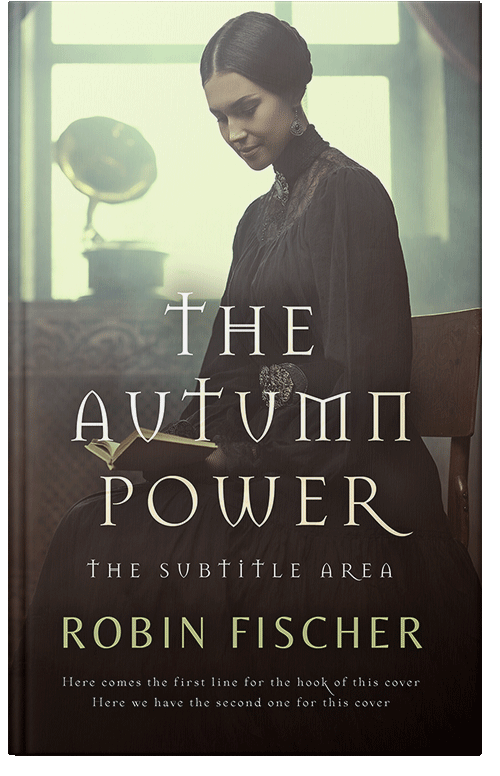 Front view of Premade Romance Book Cover - Beryl Green