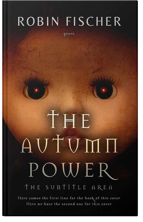 Front view of Premade Horror Book Cover - Wood Bark