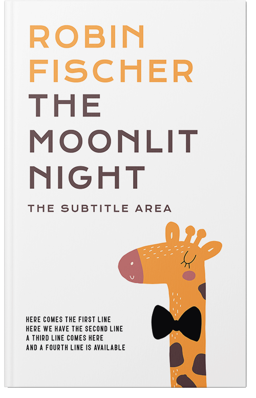 Front view of Premade Abstract Book Cover - Sandy Brown