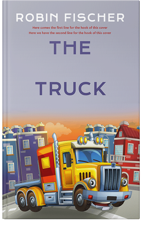 Front view of Premade Children's Book Cover - French Gray