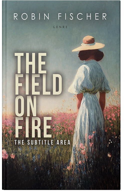 Front view of Premade Historical Book Cover - Gray Asparagus