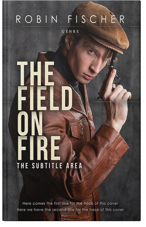 Front view of Premade Historical Book Cover - Cocoa Brown