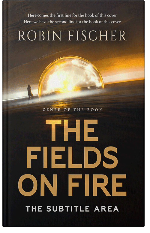 Front view of Premade Science Fiction Book Cover - Harvest Gold