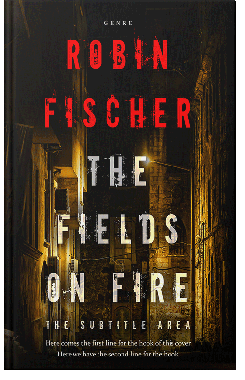 Front view of Premade Horror Book Cover - Raw Sienna