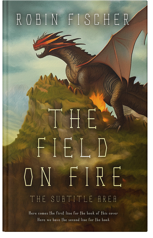 Front view of Premade Fantasy Book Cover - Metallic Bronze