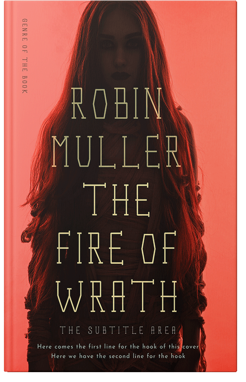 Front view of Premade Horror Book Cover - Burnt Sienna