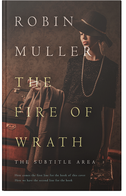 Front view of Premade Historical Book Cover - Cocoa Brown