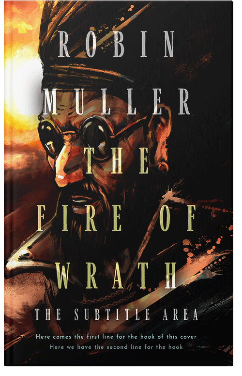 Front view of Premade Action & Adventure Book Cover - Antique Brass