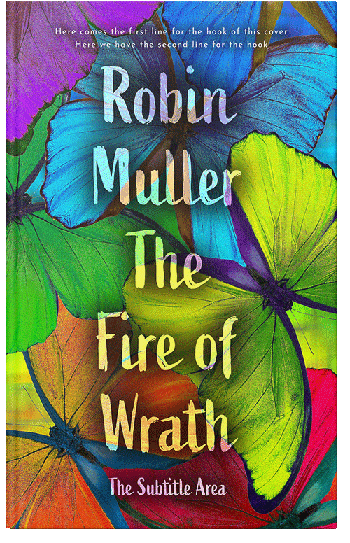 Front view of Premade Poetry Book Cover - Old Gold