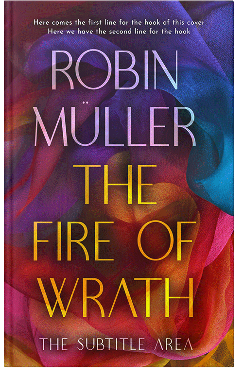 Front view of Premade Abstract Book Cover - Wine Berry