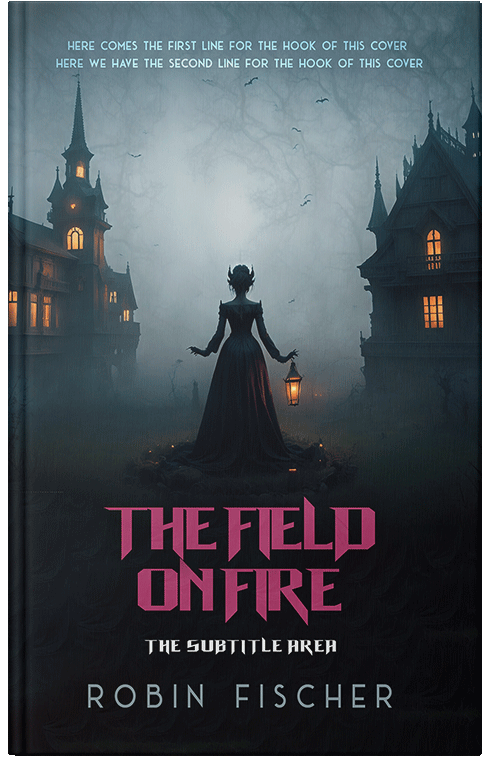 Front view of Premade Horror Book Cover - Amethyst Smoke