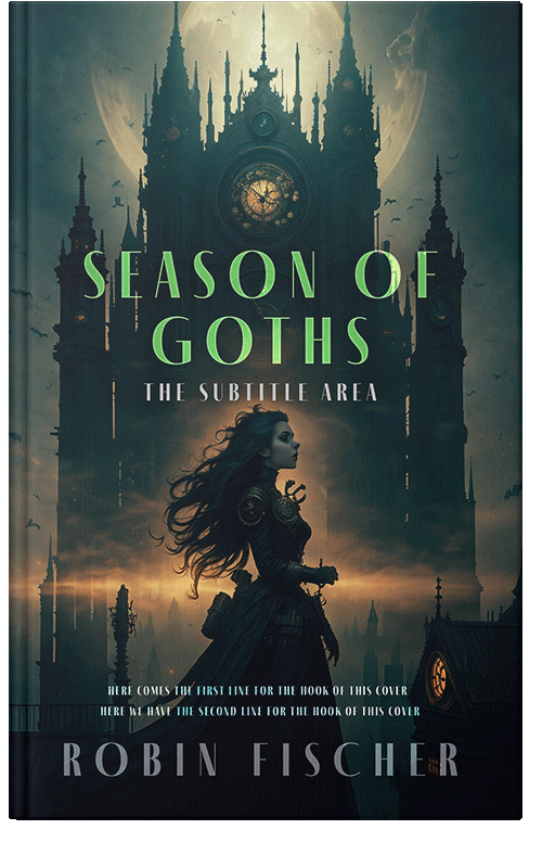 Front view of Premade Fantasy Book Cover - Timber Green