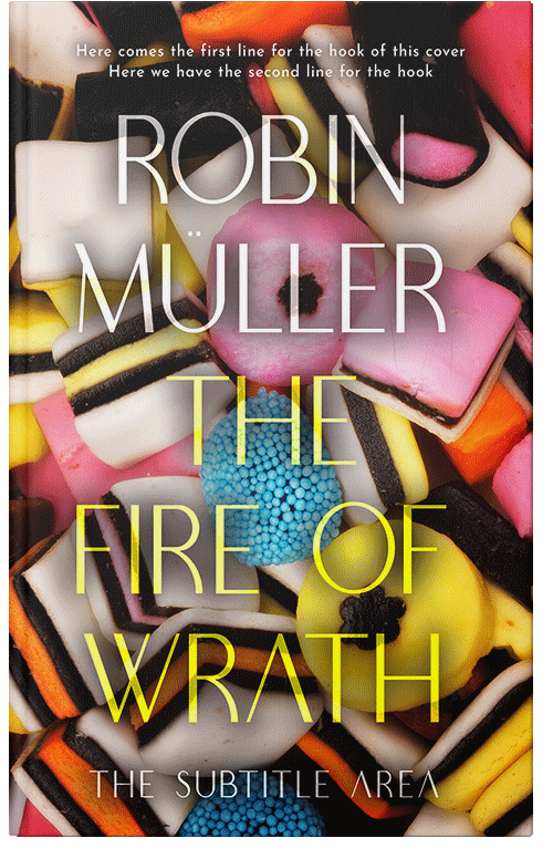 Front view of Premade Cookbooks & Food & Wine Book Cover - Quicksand