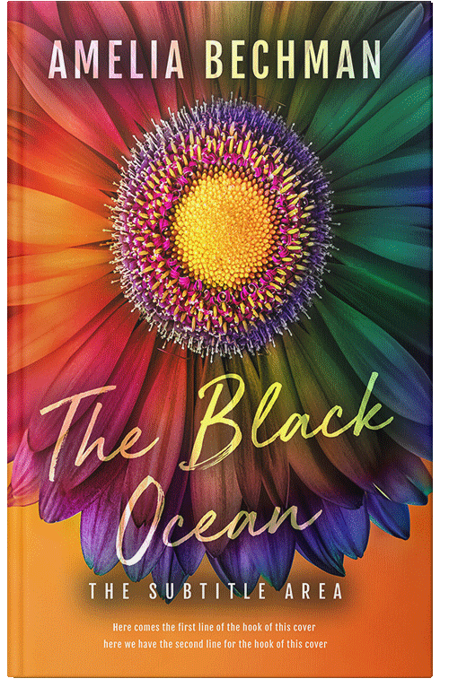 Front view of Premade Abstract Book Cover - Tuscany