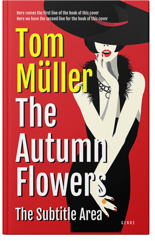 Front view of Premade Abstract Book Cover - Thunderbird