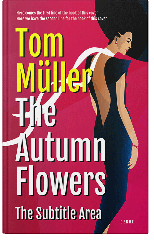 Front view of Premade Chick Lit Book Cover - Black Pearl