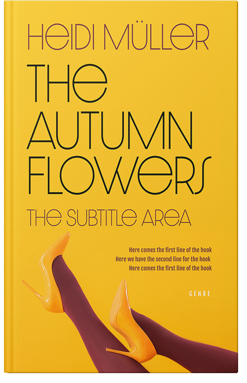 Front view of Premade Chick Lit Book Cover - Lightning Yellow