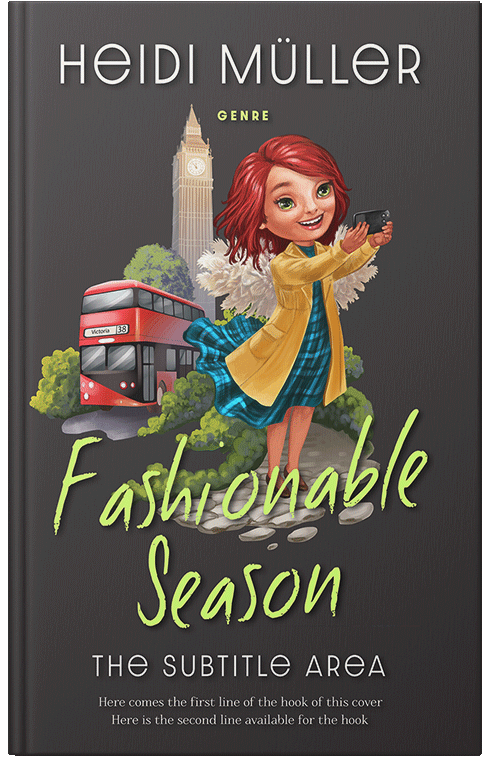 Front view of Premade Travel Book Cover - Lunar Green