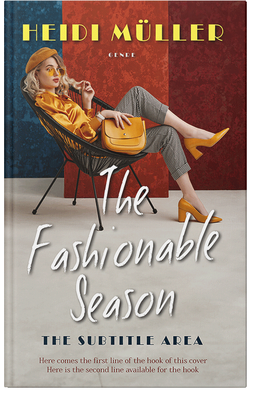 Front view of Premade Chick Lit Book Cover - Swirl