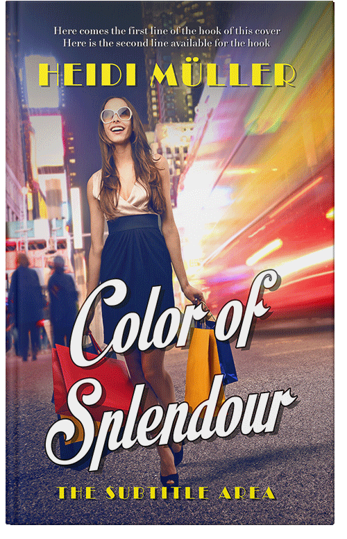 Front view of Premade Chick Lit Book Cover - Antique Brass