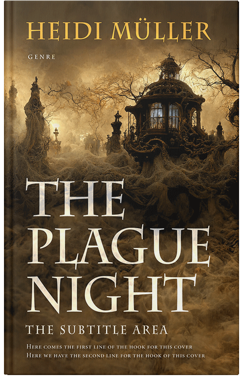 Front view of Premade Horror Book Cover - Brown Derby