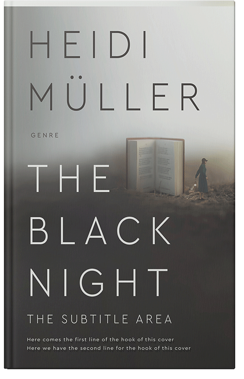 Front view of Premade Surreal Book Cover - Quill Gray