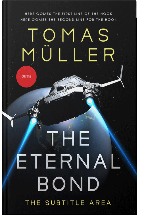 Front view of Premade Science Fiction Book Cover - Soft Amber