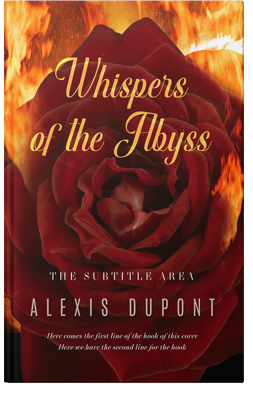 Front view of Premade Poetry Book Cover - Mahogany