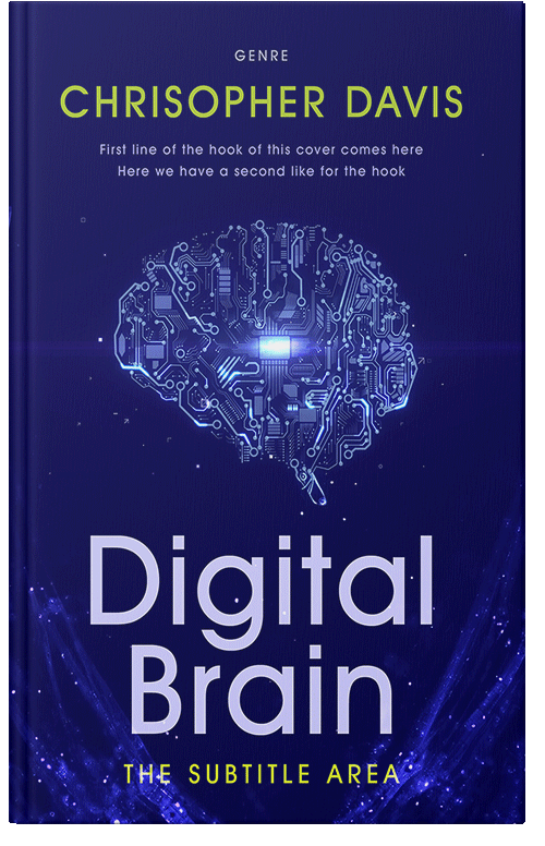 Front view of Premade Business Book Cover - Gulf Blue