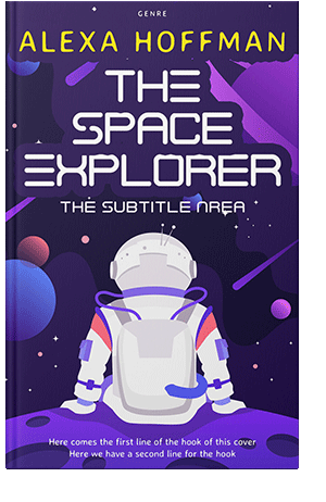 Pre Made Book Cover Violet