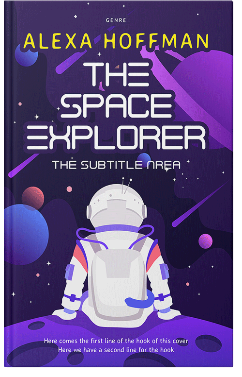 Front view of Premade Science Fiction Book Cover - Violet