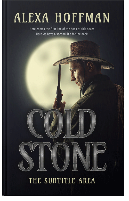 Front view of Premade Western Book Cover - Green Mist