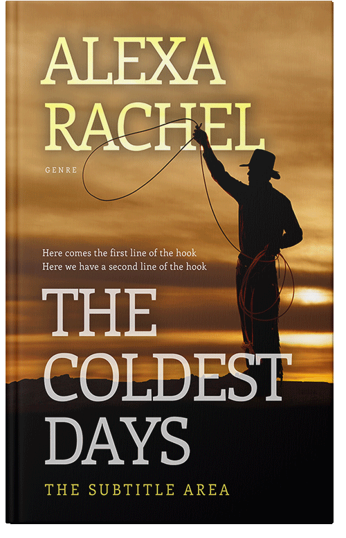 Front view of Premade Western Book Cover - Copper