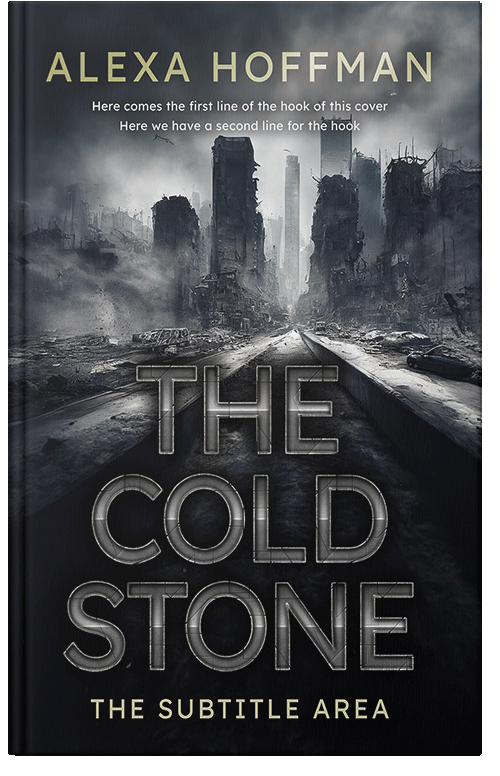 Front view of Premade Apocalyptica Book Cover - Shark