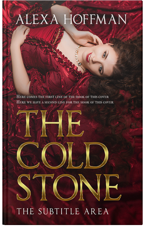 Front view of Premade Historical Book Cover - Aubergine