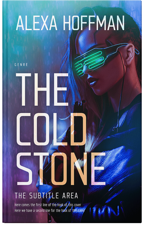 Front view of Premade Science Fiction Book Cover - Steel Gray