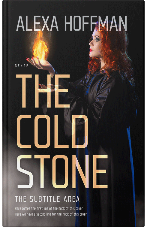 Front view of Premade Fantasy Book Cover - Tan