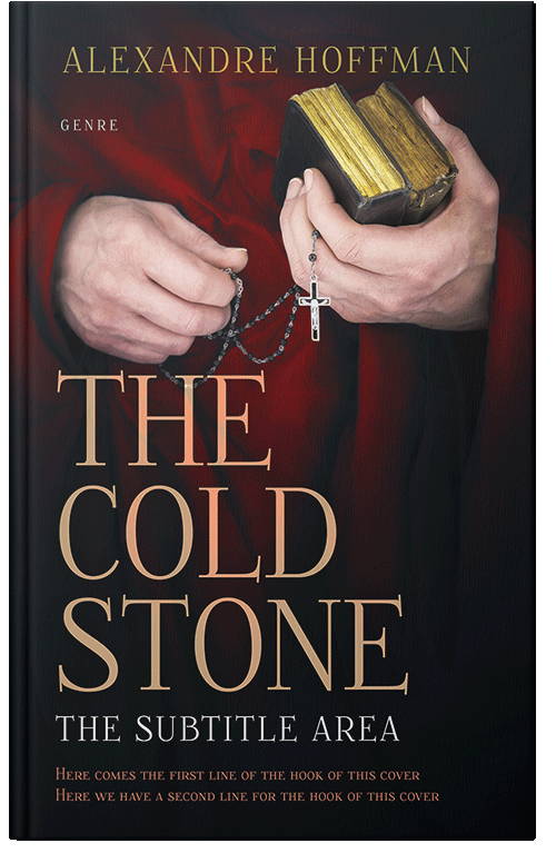 Front view of Premade Religion & Spirituality Book Cover - Tan